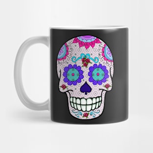 Day of the Dead Sugar Skull Purple Eyes Mug